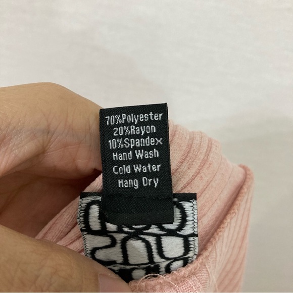 Clara Sun Woo Light Pink Open Front Rib Knit Stretch Cardigan Medium - Picture 3 of 9